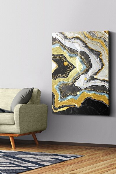 Evinemoda Zlatno svetlucavo umetničko platno - Slika na platnu