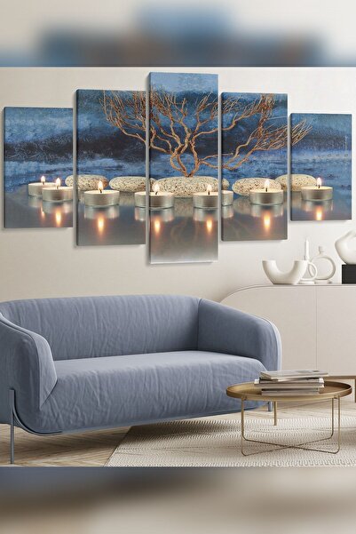 Evinemoda Mumlar 5 Parça Kanvas - Canvas Tablo