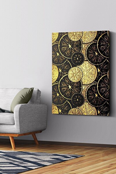 Evinemoda Zlatni limun na platnu - Slika na platnu