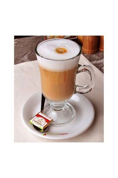 Paşabahçe Irish 55141 Footed Latte Glass with Handle Set of 6