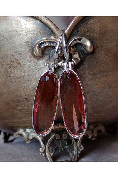 Feyz Tasarım Doğal Zultanit Taşlı Sallantılı Gümüş Küpe