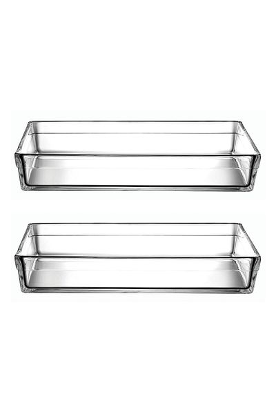 Paşabahçe 2-Piece Borcam Premium Rectangular Oven Dish - Tray - 4350cc