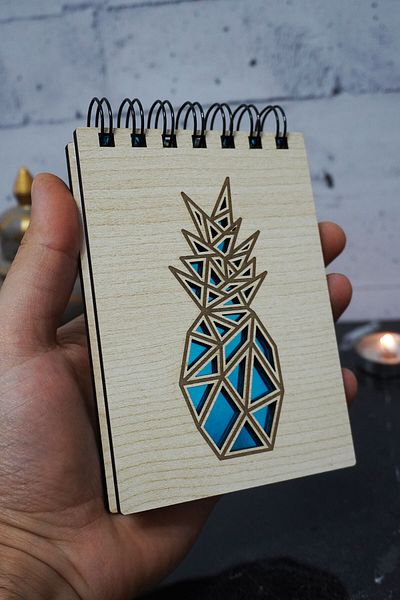 markcat Bloc de note cu tematică ananas - Mini caiet de buzunar - Lista mea