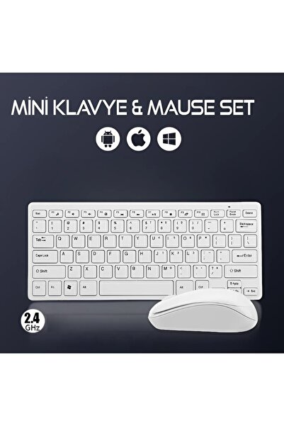nextbuy Mini Klavye & Mause Seti Ergonomik Sessiz Tasarım 2.4gHz Tak Çalıştır Tablet Tv Notebook Uyumlu