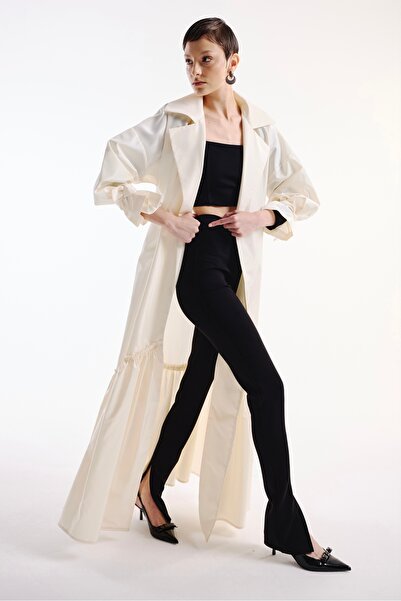 Nuum Design Volan Detaylı Kaftan Ekru