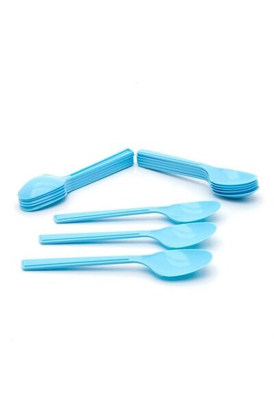 NO NAME Blue Plastic Luxury Spoons 25 Pieces