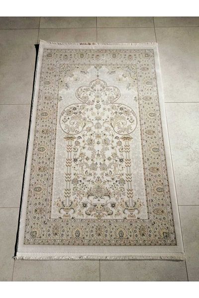 EMPERA HALI سجادة صلاة حريرية فاخرة من الأكريليك بمظهر حريري مقاس 78 × 125 سم
