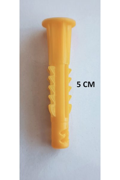 Genel Markalar 8mm Plastik Dişli Sarı Roket Dübel 100 Adet