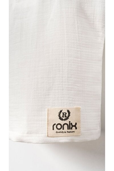 Gamzely Linen Kids Shirt and Shorts Set - With Hat