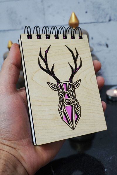 markcat Σημειωματάριο με ξύλινο κάλυμμα Deer Figured - Mini Pocket Notebook - My List