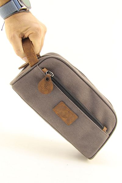 HNB Men's Brown Color Waterproof Personal Care Shaving Bag