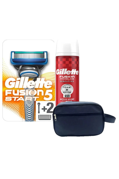 Gillette Fusion Start Makine+ 2 Adet Yedek Tıraş Bıçağı + Gillette Proglide 2...