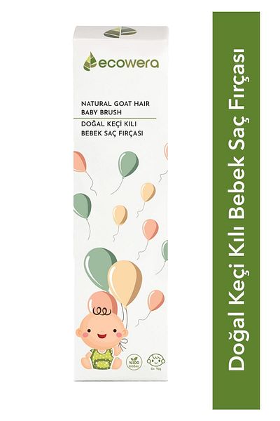 Ecowera Natural Goat Hair Baby Hair Brush