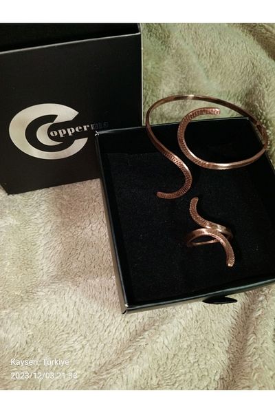COPPERMS Handmade Pure Copper Crescent Model Bracelet Magnetic Field Bracelet