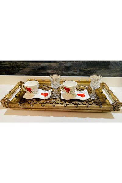 mykhediyevesanatatölyesi Tray Walnut Walnut Processing