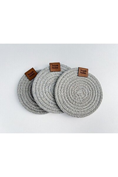 Tropikhome 4'lü Hasır Bardak Altlığı 12 cm Dekoratif Fincan, Bardak, Kupa, Mu...