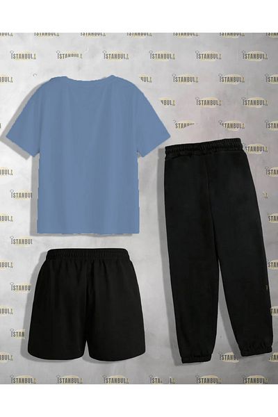 aynewmoda Комплект тениска и анцуг с щампи Never Give Up