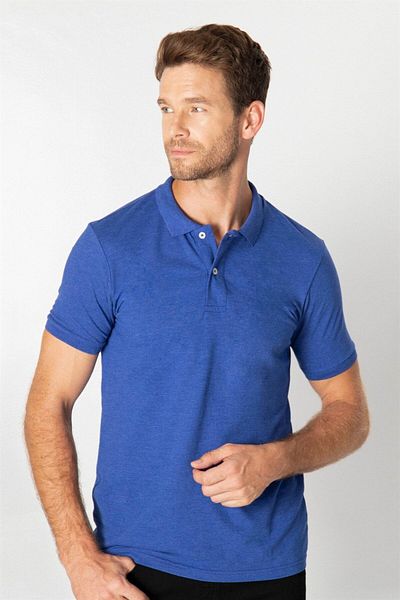 Tudors T-shirt Melange Slim Fit Polo Neck