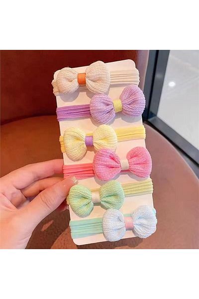So Much Accesories Soft Rubber Bow Model - Soft Pastel Colored Buckle Set