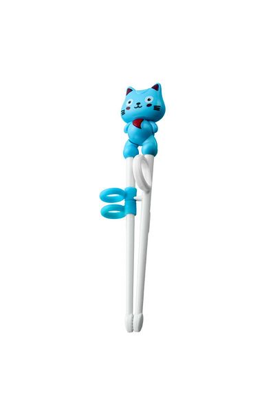 Rainbow Educational Blue Cat Patterned Children's Chopsticks