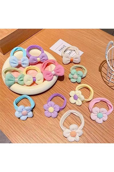 So Much Accesories Soft Rubber Bow Model - Soft Pastel Colored Buckle Set