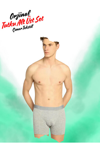 Tutku Men's Boxer and Athlete Set - Single, Economical, Socks Gift