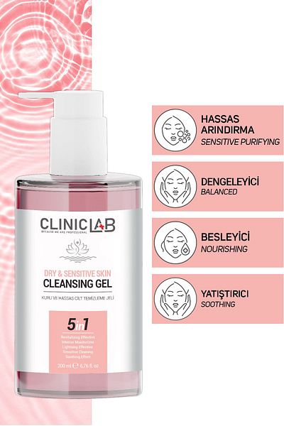 Cliniclab Facial Cleansing Gel for Dry and Sensitive Skin 200 ml