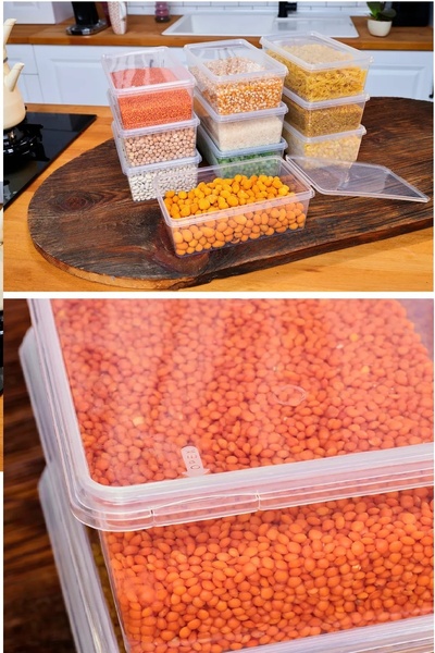 naque Storage Container 5 Pieces 2 Lt Ziplock Freezer Microwave Food Toy Food Coffee Material Food Box