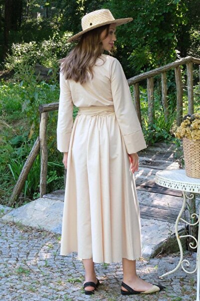 Ceylan Otantik Cream Balloon Skirt