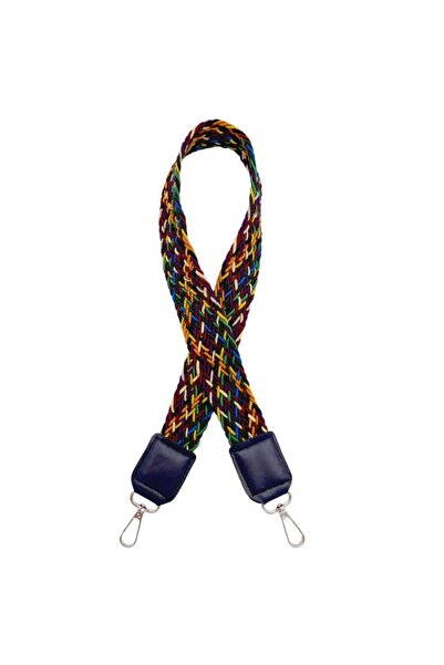 angel çanta aksesuar Dark Blue Colored Angel Bag - Supra Knitted Model, Silve...