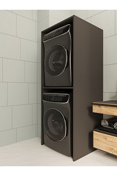 şirinev mobilya Dsc Çamaşır Ve Kurutma Makinesi Banyo Dolabı Antrasit