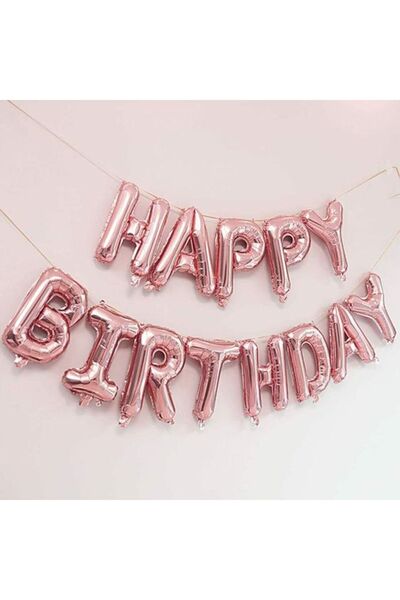 parti pera Happy Birthday Folyo Balon Seti