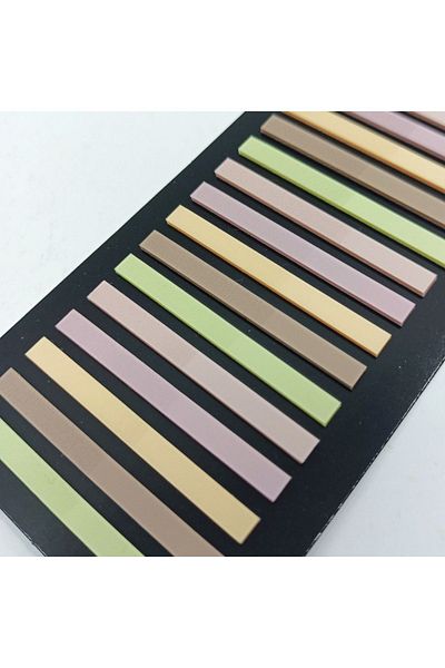 sibga tasarım Transparent Colored Thin Strip Postit - Bookmark, 300 Sheets