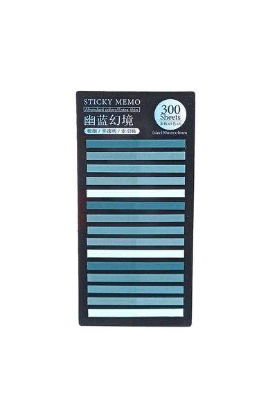 sibga tasarım Postit شريط رفيع ملون شفاف - إشارة مرجعية، 300 ورقة
