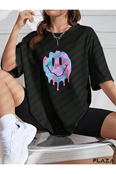 Plaza Butik Smile Design Women's Oversize T-Shirt