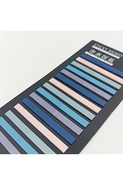 sibga tasarım Transparent Colored Thin Strip Postit - Bookmark, 300 Sheets