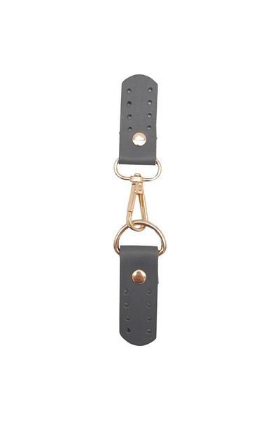 angel çanta aksesuar Δερμάτινος γάντζος Angel Grey Color - Αξεσουάρ από ελαφρύ χρυσό μέταλλο