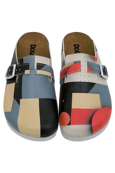 Dogo Colorful Vegan Leather Women's Slippers - Reflection of Colors Design