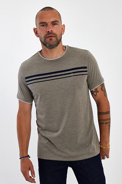 ENQUE Ανδρικό μπλουζάκι Basic Crew Neck Comfort με κοντό μανίκι