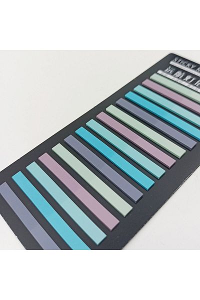 sibga tasarım Transparent Colored Thin Strip Postit - Bookmark, 300 Sheets