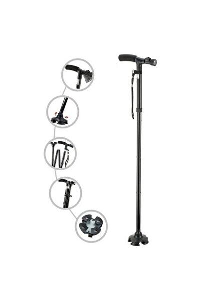 Genel Markalar Katlanabilir Led Işıklı Baston Yürüyüş Bastonu Fenerli Yürüyüş...