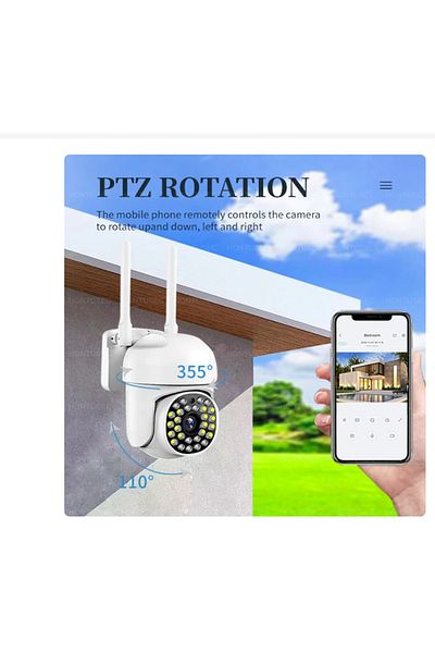 qasul Outdoor Camera Two-Way Voice Intercom Real-Time Monitoring Mobile Detection Security Camera