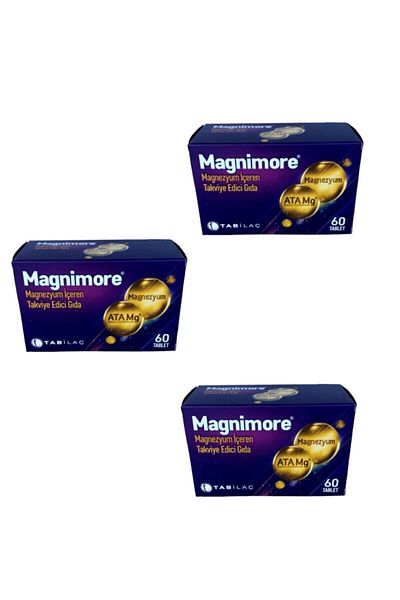 Magnimore Plus Food Supplement 60 Tablets 3 Pieces