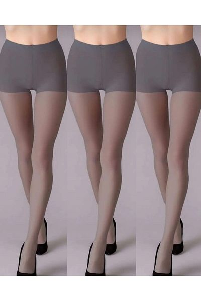 Dark 3-pack anthracite thin pantyhose