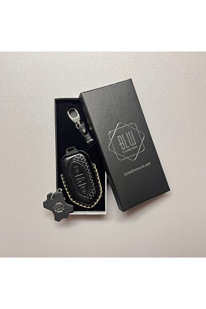 By Leather World Togg T10X uyumlu anahtar kılıfı Siyah