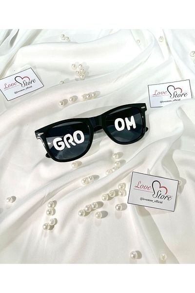 LoveStore Special Design Groom Sunglasses - Groom Photo Shoot Accessory