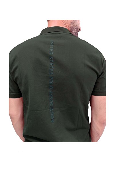 U.S. Polo Assn. Μπλουζάκι με στάμπα U.S POLO KHAKI L - Μπροστά και πίσω - ST07530-KHAKI-L