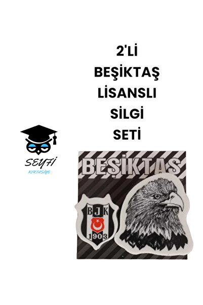 SEYFİKİRTASİYE Set de 2 gumă de șters cu licență pentru ventilator - Besktaş