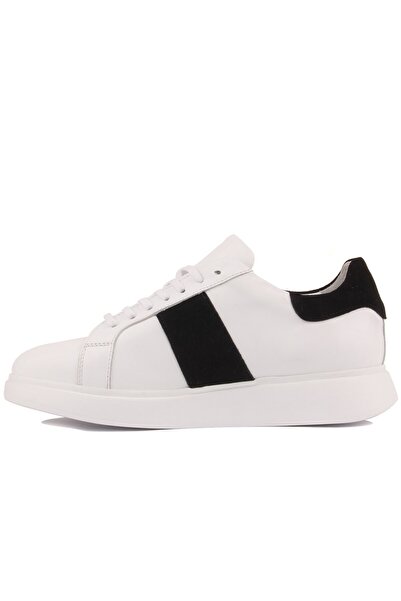 SailLakers - White Leather, Black Suede Men's Casual Shoes 101-8036-H1235