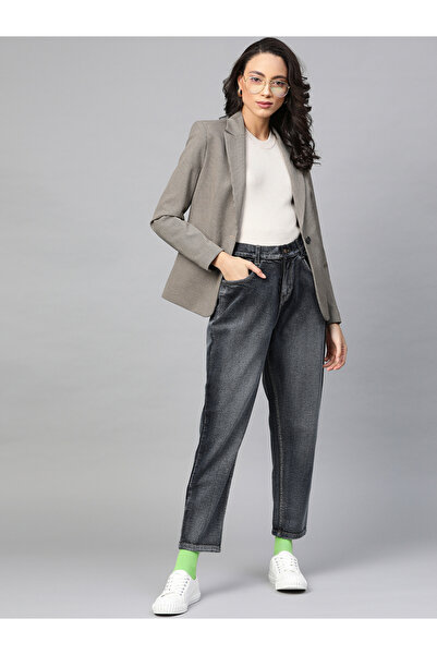 Sassafras By Styli High Rise Washed Basic Jeans